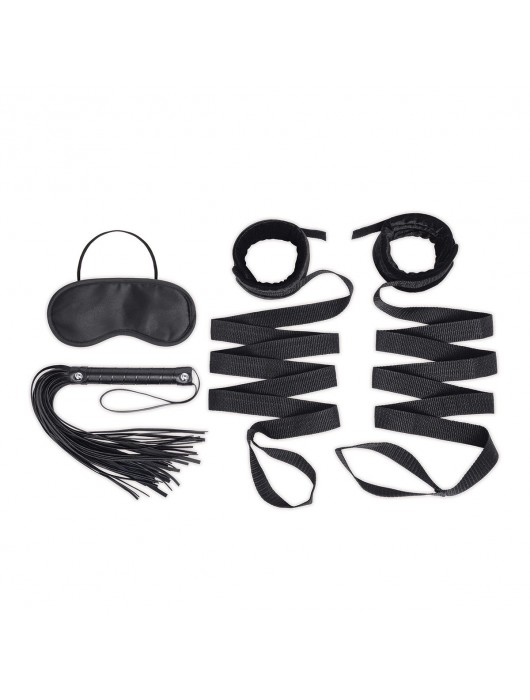 Эротический набор 4PC Bondage Bed Strap   Flogger Kit - Lux Fetish - купить с доставкой в Бердске