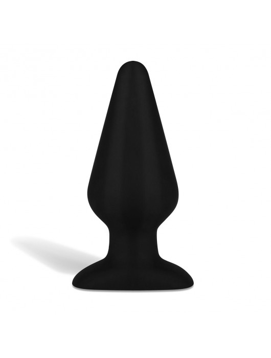 Черный плаг из силикона Seamless Silicone Butt Plug - 15 см. - All About Anal