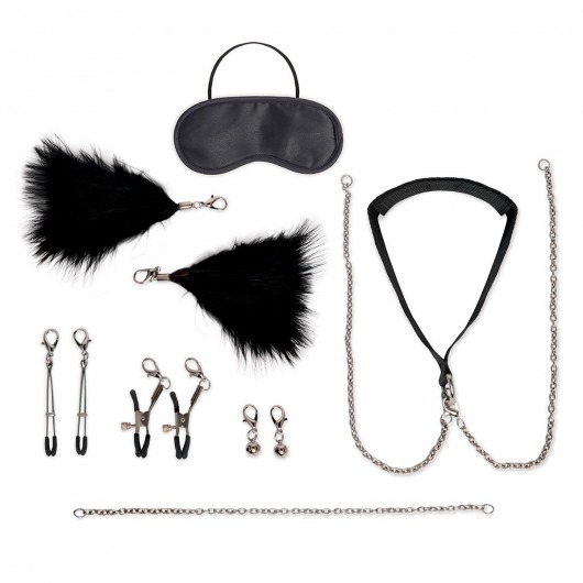 Большой эротический набор из 12 предметов Interchangeable Collar   Nipple Clips Set - Lux Fetish - купить с доставкой в Бердске