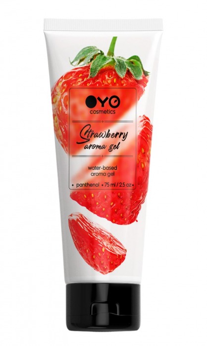 Лубрикант на водной основе OYO Aroma Gel Strawberry с ароматом клубники - 75 мл. - OYO - купить с доставкой в Бердске