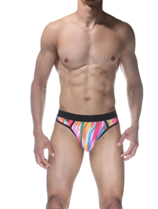 Мужские трусы-стринги с принтом в виде мазков краски - Don Moris купить с доставкой