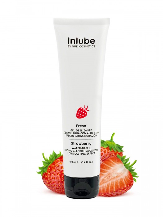 Лубрикант на водной основе Nuei Inlube с алоэ вера и ароматом клубники - 100 мл. - Nuei cosmetics - купить с доставкой в Бердске
