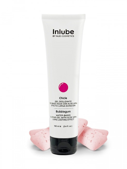 Лубрикант на водной основе Nuei Inlube с алоэ вера и ароматом бабл-гам - 100 мл. - Nuei cosmetics - купить с доставкой в Бердске