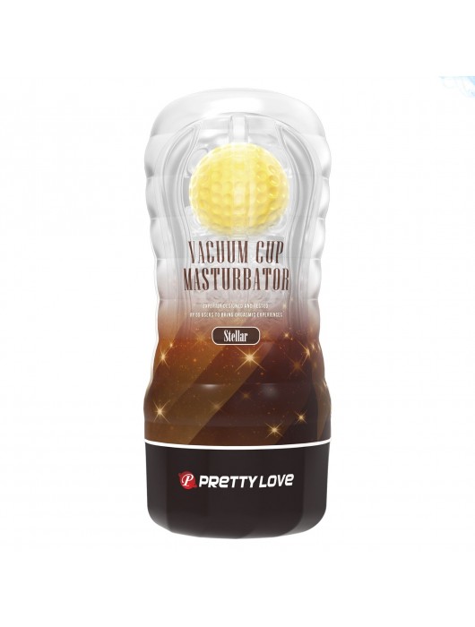 Прозрачный текстурированный мастурбатор Vacuum Cup Masturbator Stellar - Baile - в Бердске купить с доставкой