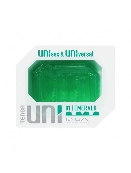 Зеленый мастурбатор-стимулятор Tenga Uni Emerald - Tenga - в Бердске купить с доставкой