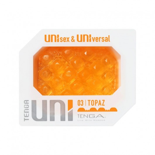 Оранжевый мастурбатор-стимулятор Tenga Uni Topaz - Tenga - в Бердске купить с доставкой