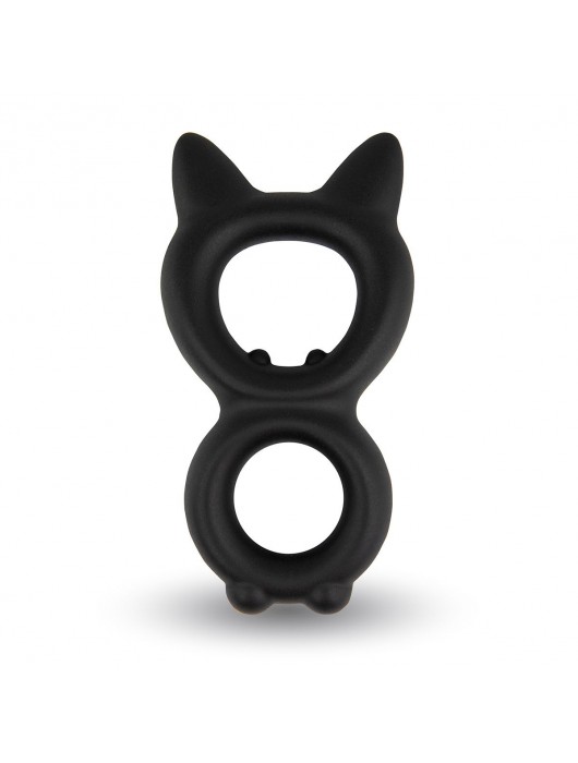 Черное двойное эрекционное кольцо Rooster Kalf - Velv or - в Бердске купить с доставкой