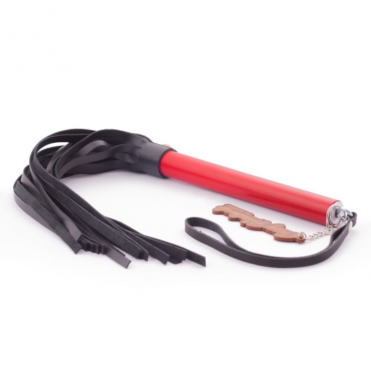 Черно-красная плеть из натуральной кожи - 52 см. - Crazy Handmade - купить с доставкой в Бердске