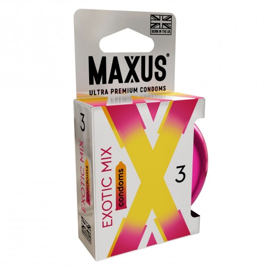 Ароматизированные презервативы Maxus Exotic Mix - 3 шт. - Maxus - купить с доставкой в Бердске