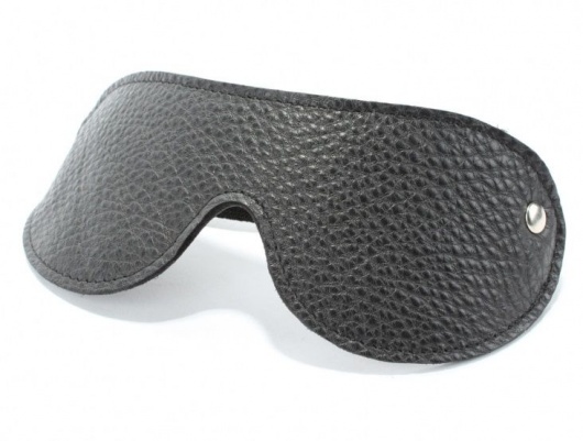 Черная кожаная маска на глаза - БДСМ Арсенал - купить с доставкой в Бердске