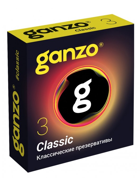 Классические презервативы с обильной смазкой Ganzo Classic - 3 шт. - Ganzo - купить с доставкой в Бердске