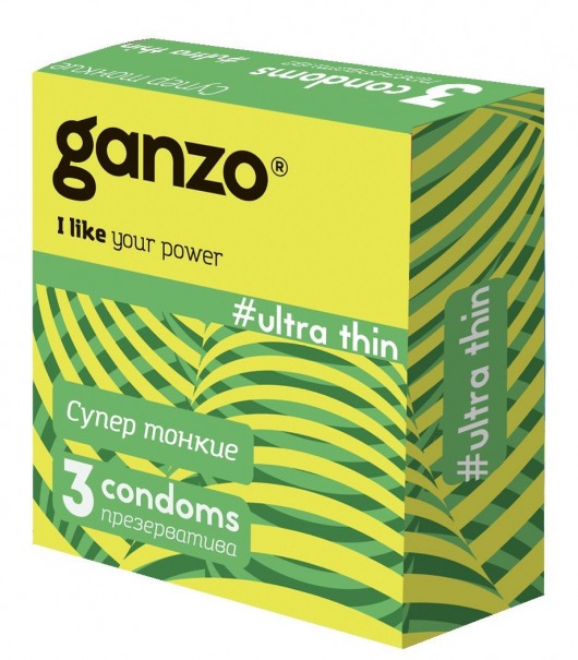Ультратонкие презервативы Ganzo Ultra thin - 3 шт. - Ganzo - купить с доставкой в Бердске