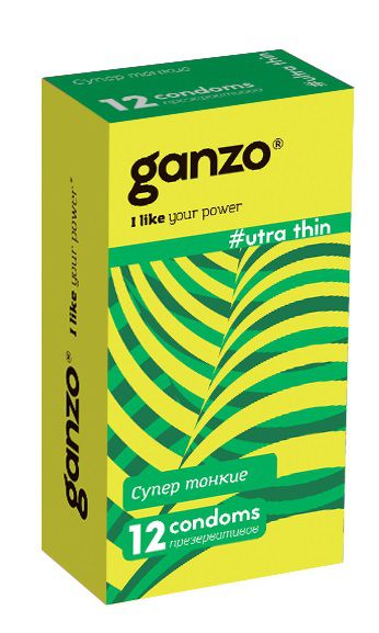 Ультратонкие презервативы Ganzo Ultra thin - 12 шт. - Ganzo - купить с доставкой в Бердске