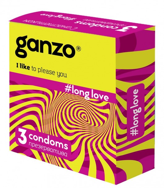 Презервативы с анестетиком для продления удовольствия Ganzo Long Love - 3 шт. - Ganzo - купить с доставкой в Бердске