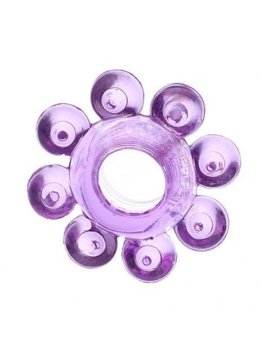 Мягкая фиолетовая гелевая насадка - Toyfa Basic - в Бердске купить с доставкой