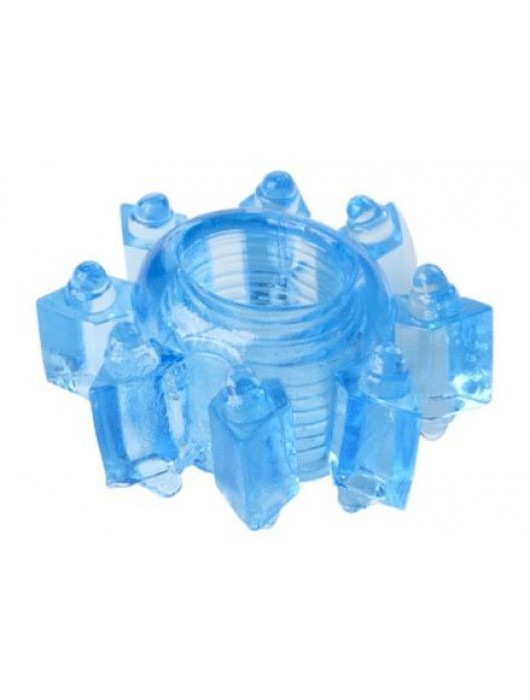 Голубая гелевая насадка-звезда - Toyfa Basic - в Бердске купить с доставкой