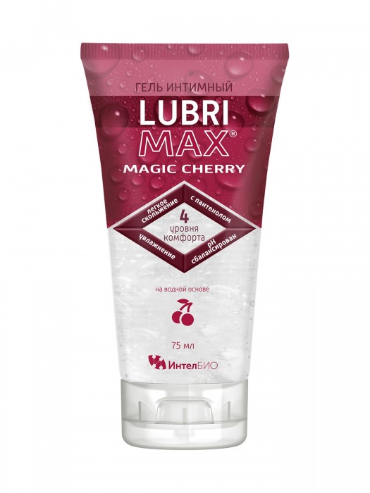 Интимный гель-смазка на водной основе Lubrimax Magic Cherry - 75 мл. - ИнтелБИО - купить с доставкой в Бердске