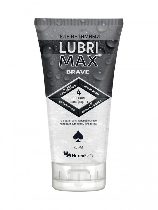 Водно-силиконовый интимный гель-смазка Lubrimax Brave - 75 мл. - ИнтелБИО - купить с доставкой в Бердске