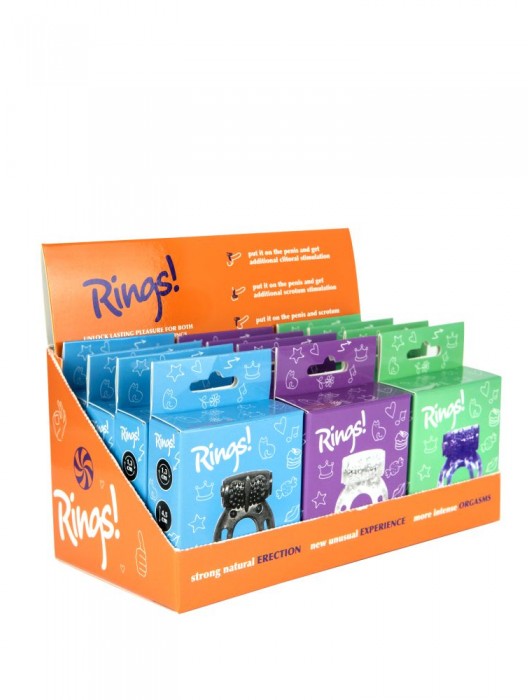 Бокс из 12 эрекционных колец Axle-pin - Lola Games - в Бердске купить с доставкой