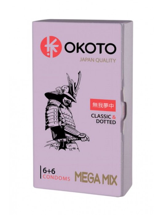 Презервативы OKOTO Mega Mix - 12 шт. - Sitabella - купить с доставкой в Бердске