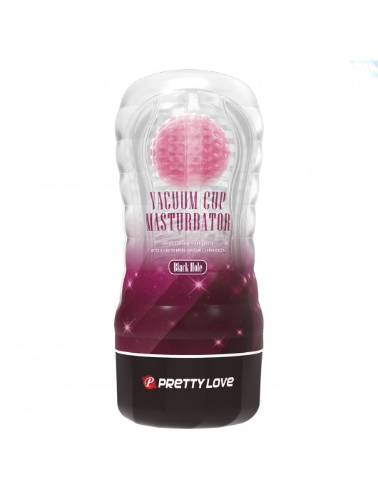 Прозрачный текстурированный мастурбатор Vacuum Cup Masturbator Black Hole - Baile - в Бердске купить с доставкой