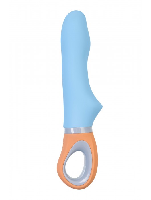 Голубой силиконовый вибратор Bluebell - 18,5 см. - ToyFa