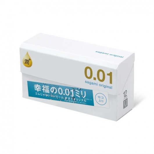 Увлажнённые презервативы Sagami Original 0.01 Extra Lub - 12 шт. - Sagami - купить с доставкой в Бердске