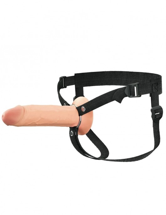 Полый страпон на ремнях 8’’ Hollow Silicone Strap-on - Pipedream - купить с доставкой в Бердске