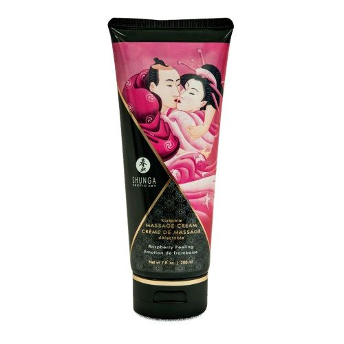 Массажный крем для тела с ароматом малины Raspberry feeling - 200 мл. - Shunga - купить с доставкой в Бердске