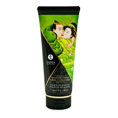 Массажный крем для тела с ароматом груши и зелёного чая Pear   Exotic Green Tea - 200 мл. - Shunga - купить с доставкой в Бердске