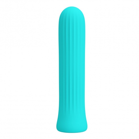 Аквамариновый мини-вибратор Blanche - 10 см. - Baile