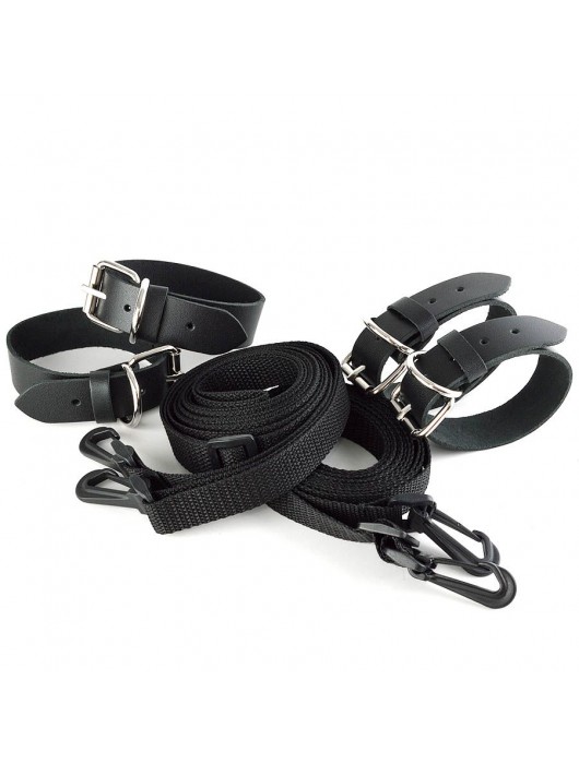 Черный комплект для растяжки на кровати «Новичок» - Sitabella - купить с доставкой в Бердске