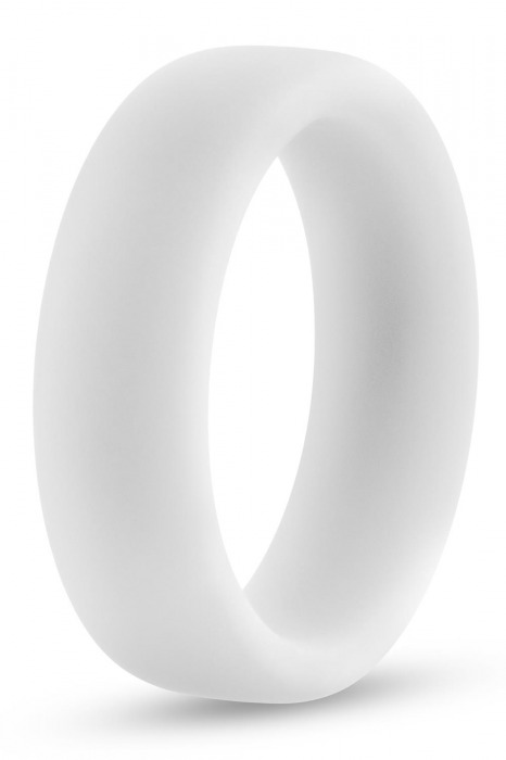 Белое люминесцентное эрекционное кольцо Silicone Glo Cock Ring - Blush Novelties - в Бердске купить с доставкой