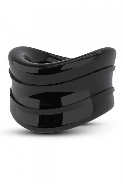 Черное эрекционное кольцо на мошонку Beef Ball Stretcher Snug - Blush Novelties - в Бердске купить с доставкой