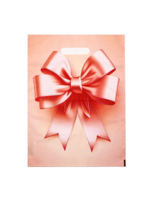 Пакет с принтом в виде банта с вырубной ручкой (30х40 см) - Сима-Ленд - купить с доставкой в Бердске