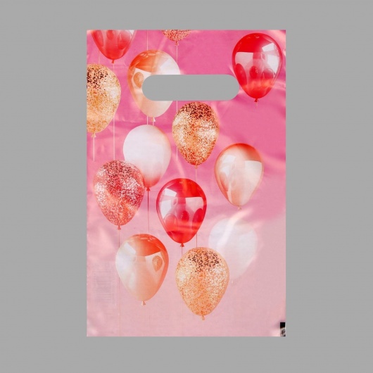 Пакет «Праздничные шары» с вырубной ручкой (20х30 см) - UPAK LAND - купить с доставкой в Бердске