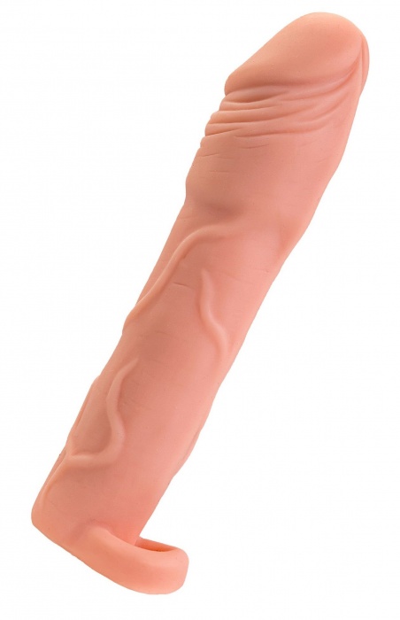 Телесная удлиняющая насадка с подхватом - 19 см. - ToyFa - в Бердске купить с доставкой