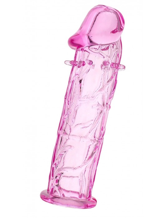 Розовая насадка фаллической формы - 12,5 см. - A-toys - в Бердске купить с доставкой