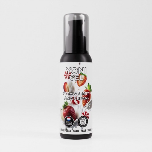 Лубрикант для орального секса SGAN со вкусом клубники со сливками - 100 мл. - SGAN - купить с доставкой в Бердске