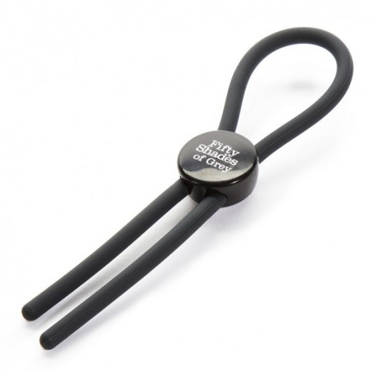 Тёмно-серое эрекционное кольцо с зажимом Again and Again Adjustable Cock Ring - Fifty Shades of Grey - в Бердске купить с доставкой