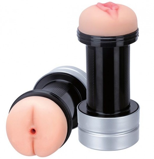 Мастурбатор 2-в-1 REALSTUFF 2 IN 1 HUMMER ANUS   VAGINA: вагина и анус - Dream Toys - в Бердске купить с доставкой
