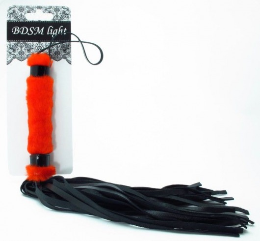 Нежная плеть с красным мехом BDSM Light - 43 см. - БДСМ Арсенал - купить с доставкой в Бердске