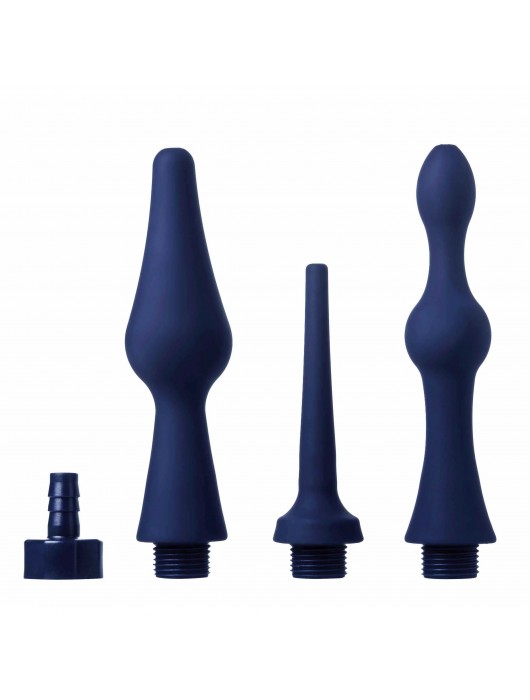 Набор из 3 универсальных насадок для анального душа Universal 3 Piece Silicone Enema Attachment Set - XR Brands - купить с доставкой в Бердске