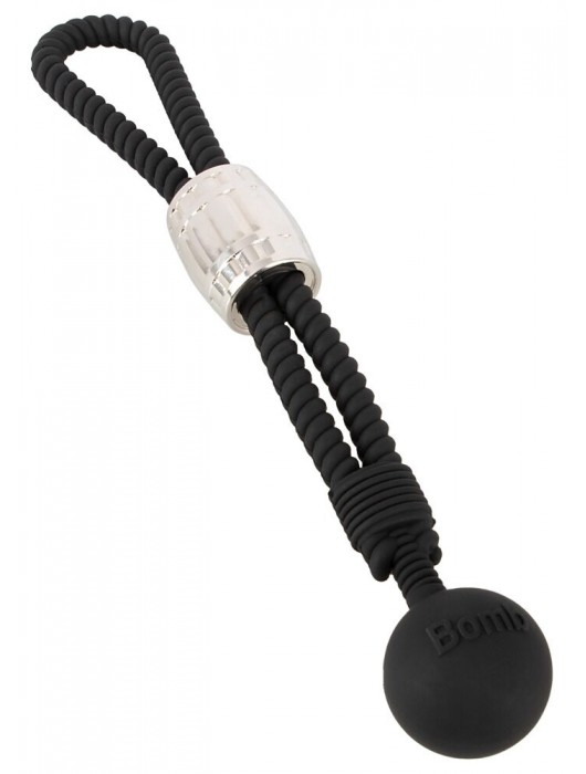 Черное эрекционное лассо с шариком-утяжелителем Heavy Rope - Orion - в Бердске купить с доставкой