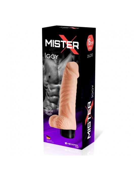 Телесный многоскоростной вибратор Iggy - 16 см. - Sitabella