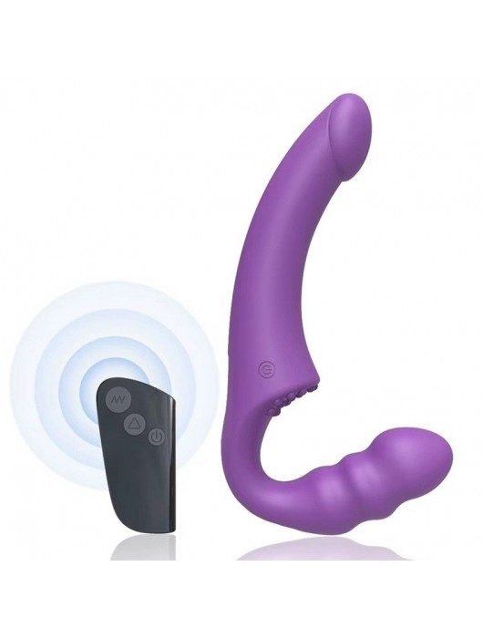 Фиолетовый безремневой страпон Straples Strap-On Dildo - Erokay - купить с доставкой в Бердске