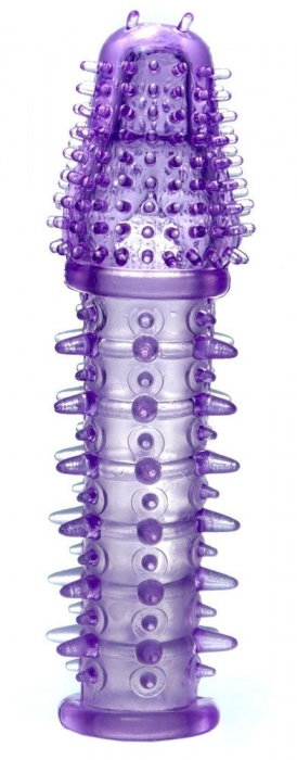 Фиолетовая закрытая насадка на пенис - 13,5 см. - Boys of Toys - в Бердске купить с доставкой