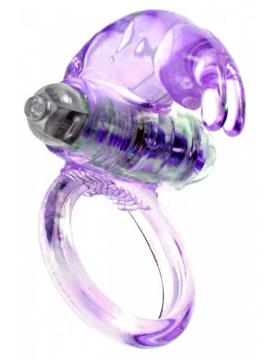 Сиреневое эрекционное виброкольцо с клиторальным зайчиком - Boys of Toys - в Бердске купить с доставкой