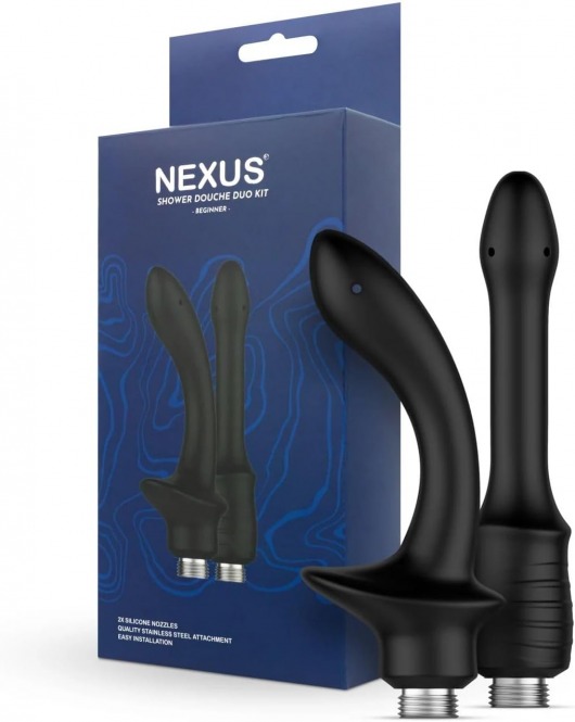 Набор из 2 насадок для анального душа Shower Douche Duo Kit Beginner - Nexus Range - купить с доставкой в Бердске