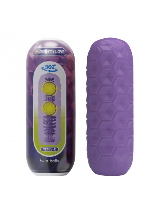 Фиолетовый мастурбатор Venus-X Twin balls - Baile - в Бердске купить с доставкой
